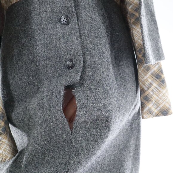 Domino Skirt Suit Womens 8 Gray Office Wear Secretary Dark Academia Vintage 70's - Picture 6 of 16